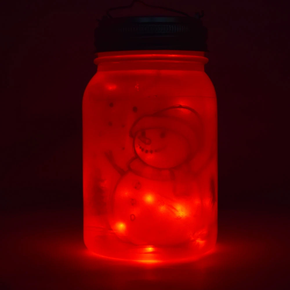 Decorative Christmas Holiday Frosted Mason Jar Luminaries Lantern Set (Battery Operated, 4 PACK) - COMPLETE KIT 7 Decorative Christmas Holiday Frosted Mason Jar Luminaries Lantern Set (Battery Operated, 4 PACK) - COMPLETE KIT - Image 5