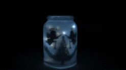 Decorative Christmas Holiday Frosted White Mason Jar Luminaries Lantern Set (Battery Operated, 4 PACK) -Lights Decor Shop christmas holiday rustic frosted mason jar lights set white image 4