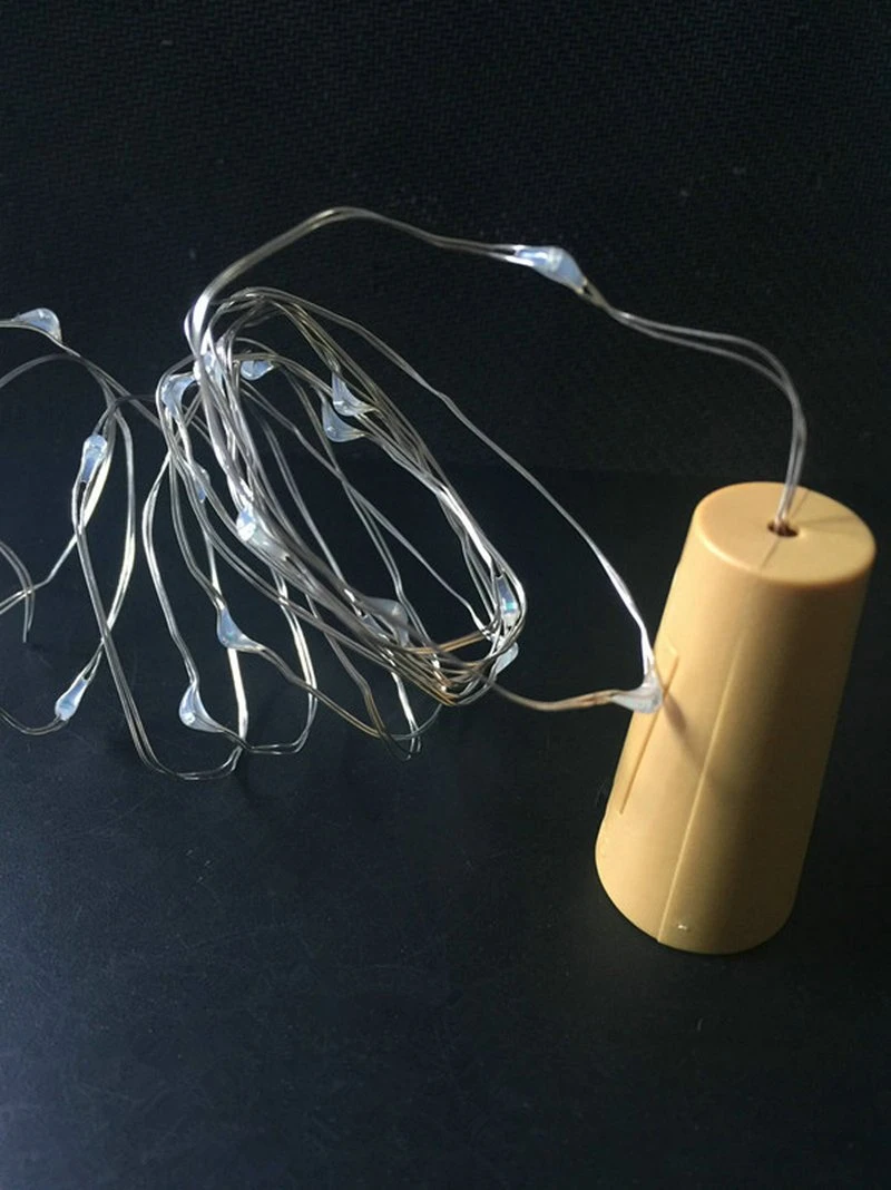 3 Ft 20 Super Bright Cool White LED Battery Operated Wine Bottle Lights With Cork DIY Fairy String Light For Home Wedding Party Decoration 4 3 Ft 20 Super Bright Cool White LED Battery Operated Wine Bottle Lights With Cork DIY Fairy String Light For Home Wedding Party Decoration - Image 2