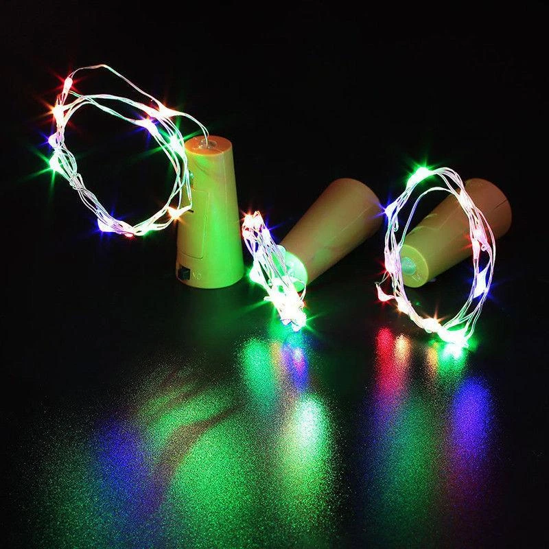 3Ft Battery Powered 20 LED RGB Cork Wine Bottle Lights DIY Fairy String Lights Table Centerpiece Decoration 5 3Ft Battery Powered 20 LED RGB Cork Wine Bottle Lights DIY Fairy String Lights Table Centerpiece Decoration - Image 3