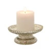BLOWOUT 2.5" Silver Anna Mercury Glass Pillar Candle Stand