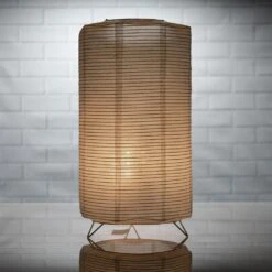 Cylinder Fine Line Warm White LED Table Top Lantern Lamp Light KIT W/ Remote, Omni360 Battery Powered