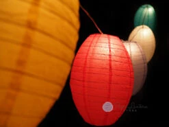 14" Easter Egg / Baby Shower Pastel Lantern String Light COMBO Kit (21 FT) -Lights Decor Shop easter egg kawaii pastel paper lantern string light combo image 1