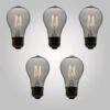 BLOWOUT 11-Watt Incandescent PS50 Vintage Edison Light Bulb, Squirrel Cage Filament, E26 Base (5-PACK)