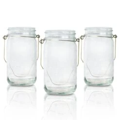 BLOWOUT (6-Pack) Fantado Wide Mouth Clear Mason Jar W/ Handle, 32oz