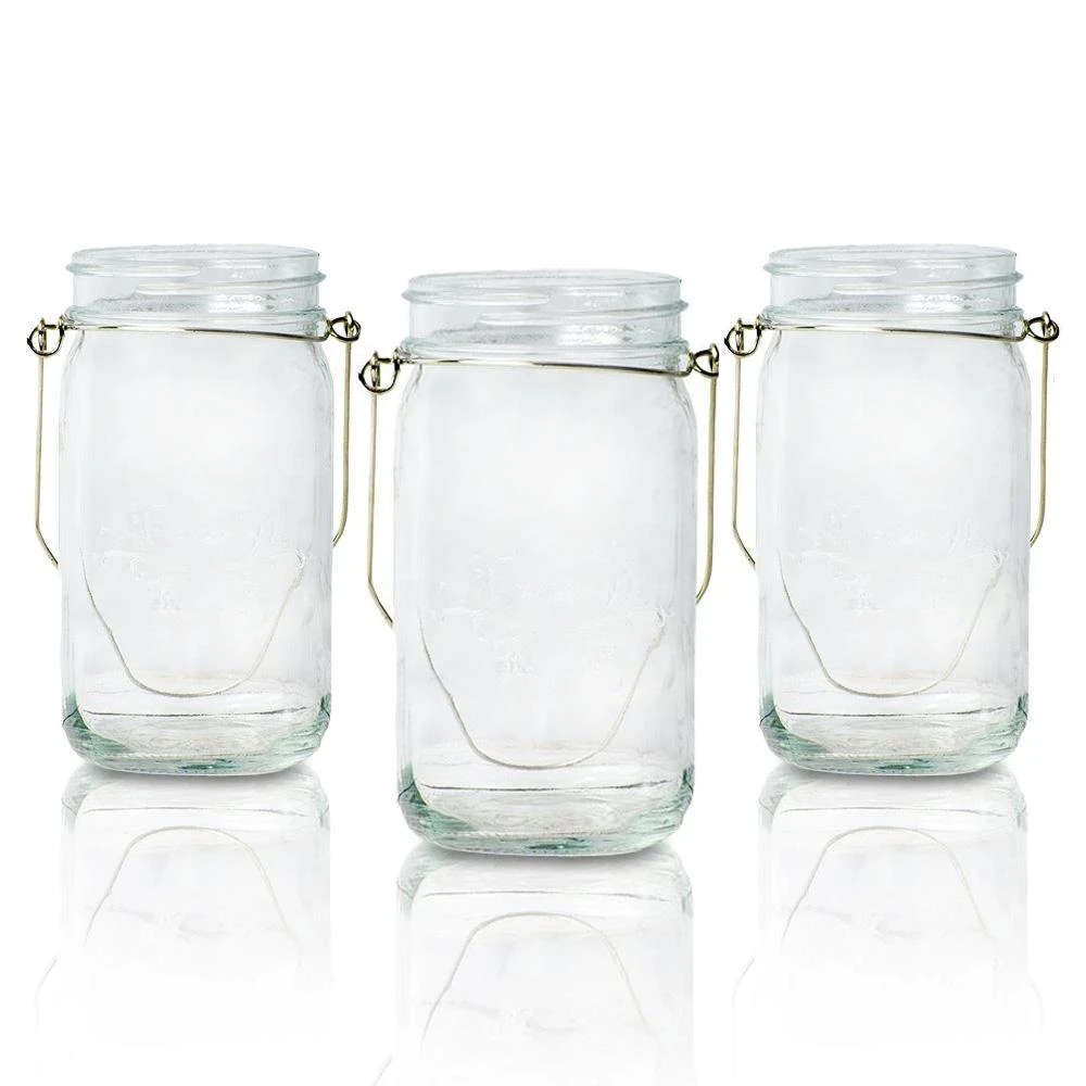 BLOWOUT (6-Pack) Fantado Wide Mouth Clear Mason Jar W/ Handle, 32oz 3 BLOWOUT (6-Pack) Fantado Wide Mouth Clear Mason Jar W/ Handle, 32oz