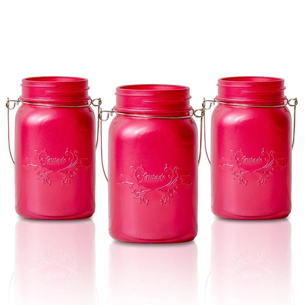 BLOWOUT (6-Pack) Fantado Regular Mouth Frosted Fuchsia / Hot Pink Color Mason Jar W/ Handle, 16oz / 1 Pint 3 BLOWOUT (6-Pack) Fantado Regular Mouth Frosted Fuchsia / Hot Pink Color Mason Jar W/ Handle, 16oz / 1 Pint
