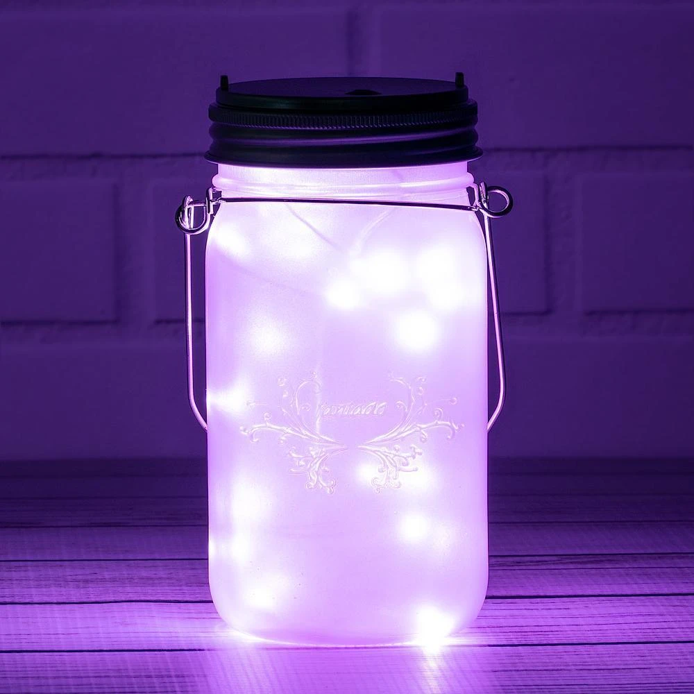 BLOWOUT (6-Pack) Fantado Wide Mouth Frosted Lavender Mason Jar W/ Handle, 32oz 5 BLOWOUT (6-Pack) Fantado Wide Mouth Frosted Lavender Mason Jar W/ Handle, 32oz - Image 3