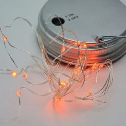 BLOWOUT Fantado Wide Mouth Yellow Gold Mason Jar Luminaria Light W/ Hanging Orange Fairy LED Kit -Lights Decor Shop fantado wide mouth frosted pearl white mason jar light w hanging orange fairy led kit 29 966835d3 cd32 4710 ba6e 134d8049d8fd