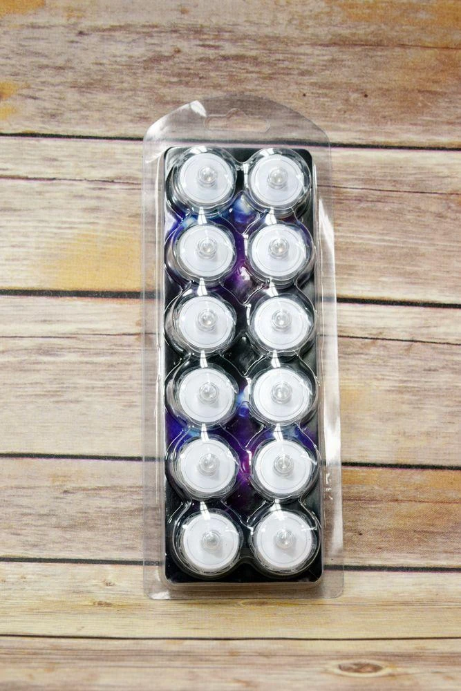 BLOWOUT Purple LED Submersible Waterproof Flower Floral Tea Lights (12 PACK) 4 BLOWOUT Purple LED Submersible Waterproof Flower Floral Tea Lights (12 PACK) - Image 2