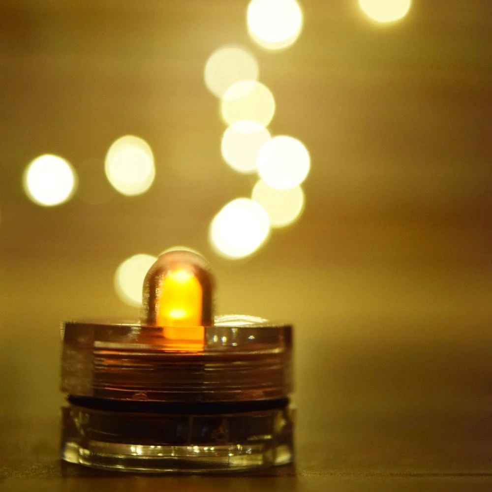 BLOWOUT Yellow LED Submersible Waterproof Flower Floral Tea Lights (12 PACK) 3 BLOWOUT Yellow LED Submersible Waterproof Flower Floral Tea Lights (12 PACK)