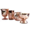 4 Pack | Vintage Glam Mercury Glass Tealight Votive Candle Holders (Rose Gold Pink, Assorted Designs And Sizes) - For Weddings, Events & Home Décor -Lights Decor Shop gs08rg mercury glass glam set candle holder