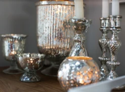 BLOWOUT Vintage Mercury Glass Candle Holder (3-Inch, Suzanne Design, Sundae Cup Motif, Silver) - For Use With Tea Lights - Home Decor And Wedding Decorations -Lights Decor Shop image b83761ea 36c2 4847 9d65 97df3fd33dcf