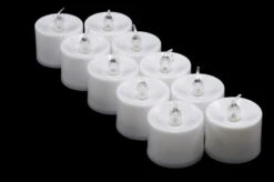 Large Warm White LED Battery Operated Flameless Candles (12 Pack) -Lights Decor Shop large led battery operated flameless candle warm white image 4