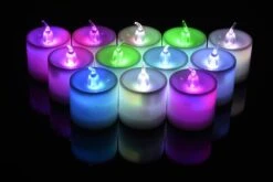 Large RGB (Color Changing) Flameless LED Battery Operated Candle (12 PACK) -Lights Decor Shop large rgb color changing led battery operated candle 12 pack 59