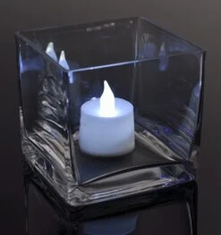 Large White Flameless LED Battery Operated Candle (12 Pack)