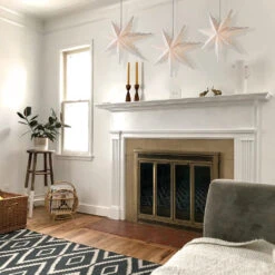 Pizzelle Paper Snowflake Lantern (32-Inch, White, Holiday Spirit Snowflake Design) - Holiday And Snowflake Decorations, Weddings, Parties, Home Decor -Lights Decor Shop large winter snowflake paper star lantern holiday spirit image 4