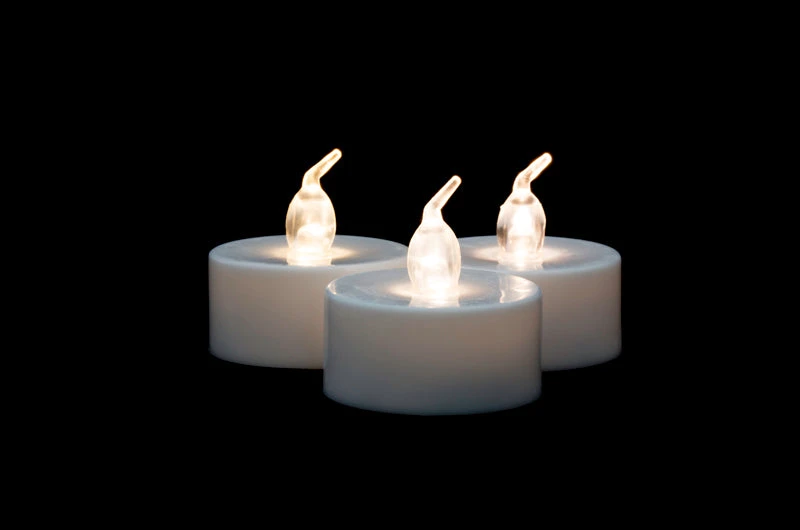 LED Battery Operated Flameless Candles - Warm White (12 Pack) 4 LED Battery Operated Flameless Candles - Warm White (12 Pack) - Image 2