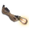 15FT Jute Rope Pendant Light Lamp, Switch, With LED Bulbs And Lamp Cord Light Included