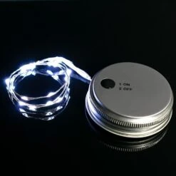 Fantado MoonBrightâ„¢ BULK PACK (6) LED Mason Jar Lights, Battery Powered For Wide Mouth - Cool White (Lid Lights Only)