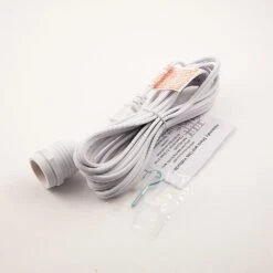 Extra Long 25FT Single Socket White Weatherproof Outdoor Pendant Light Lamp Cord, E26 - Electrical Swag Light Kit