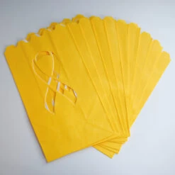 Yellow Breast Cancer Awareness Luminary Bags (Set Of 10)