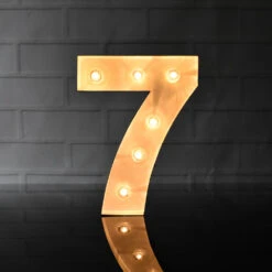 BLOWOUT Marquee Light Number '7' LED Metal Sign (8 Inch, Battery Operated)