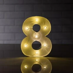 BLOWOUT Marquee Light Number '8' LED Metal Sign (8 Inch, Battery Operated)