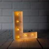 BLOWOUT White Marquee Light Letter 'L' LED Metal Sign (8 Inch, Battery Operated W/ Timer)