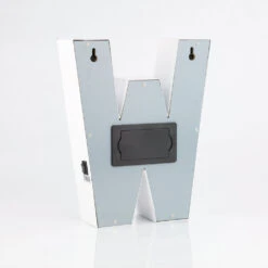 BLOWOUT White Marquee Light Letter 'W' LED Metal Sign (8 Inch, Battery Operated W/ Timer) 9 BLOWOUT White Marquee Light Letter 'W' LED Metal Sign (8 Inch, Battery Operated W/ Timer) -Lights Decor Shop marquee lights sign letter w image 3