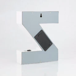 BLOWOUT White Marquee Light Letter 'Z' LED Metal Sign (8 Inch, Battery Operated W/ Timer) -Lights Decor Shop marquee lights sign letter z image 3