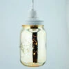 Gold Mercury Glass Mason Jar Pendant Light Kit, Regular Mouth, White Cord, 15FT -Lights Decor Shop mason jar pendant light regular gold mercury white