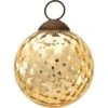 BLOWOUT 3" Gold Joy Mercury Disco Ball Glass Ornament Christmas Tree Decoration