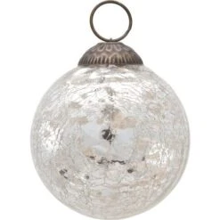 Lights Decor Shop -Lights Decor Shop mercury glass ornament lana design crackle motif pearl silver f2146651 cb20 4a5f a55c a2d405c9f5db