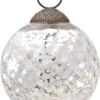 3" Silver Joy Mercury Disco Ball Glass Ornament Christmas Tree Decoration 2 3" Silver Joy Mercury Disco Ball Glass Ornament Christmas Tree Decoration -Lights Decor Shop mercury glass ornament lana design crackle motif silver