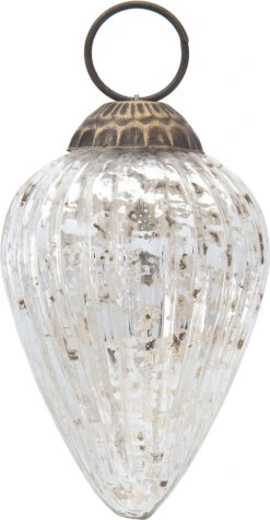 3-PACK | 3" Silver Laura Mercury Glass Lined Pine Cone Ornament Christmas Decoration -Lights Decor Shop mercury glass ornaments laura pine cone silver 2d7992e3 a3fd 494d 839a 911645fcf1e2