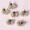 6 Pack | Mercury Glass Mini Ornaments (1.5-inch, Silver, Tania Design) - Great Gift Idea, Vintage-Style Decorations For Christmas And Home Décor -Lights Decor Shop or185sv 6pk mercury glass ornaments silver tania