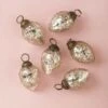 6 Pack | Mercury Glass Mini Ornaments (1.75-inch, Silver, Marie) - Great Gift Idea, Vintage-Style Decoration For Christmas, Home Decor And Parties -Lights Decor Shop or189sv 6pk mercury glass ornaments silver marie