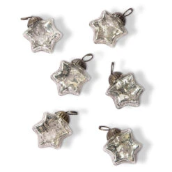 6 Pack | Mini Mercury Glass Star Ornaments (1.5-inch, Silver, Imogen Design) - Great Gift Idea, Vintage-Style Decorations For Christmas And Home Decor 10 6 Pack | Mini Mercury Glass Star Ornaments (1.5-inch, Silver, Imogen Design) - Great Gift Idea, Vintage-Style Decorations For Christmas And Home Decor -Lights Decor Shop or198sv 6pk mercury star ornaments silver imogen image 3