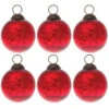 6 Pack | Small Mercury Glass Ball Ornaments (2.5-inch, Red, Ava) - Great Gift Idea, Vintage-Style Decorations For Christmas, Special Occasions, Home Decor And Parties -Lights Decor Shop or213re 6pk mercury glass ball ornament red ava