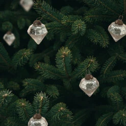 6 Pack | Mercury Glass Small Ornaments (3-inch, Silver, Elizabeth Design) - Great Gift Idea, Vintage-Style Decorations For Christmas, Special Occasions, Home Decor And Parties -Lights Decor Shop or87sv 6pk mercury ornaments silver elizabeth image 3