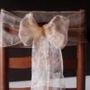 BLOWOUT Peach Organza Chair Sashes (9FT, 10 PACK)