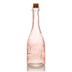 5 Pack - 6.6" Stella Pink Vintage Glass Bottle With Cork - DIY Wedding Flower Bud Vases -Lights Decor Shop pink vintage glass bottle stella glassware flower vase 3cf78a6a c76d 41bf a95d 60d2a925409a