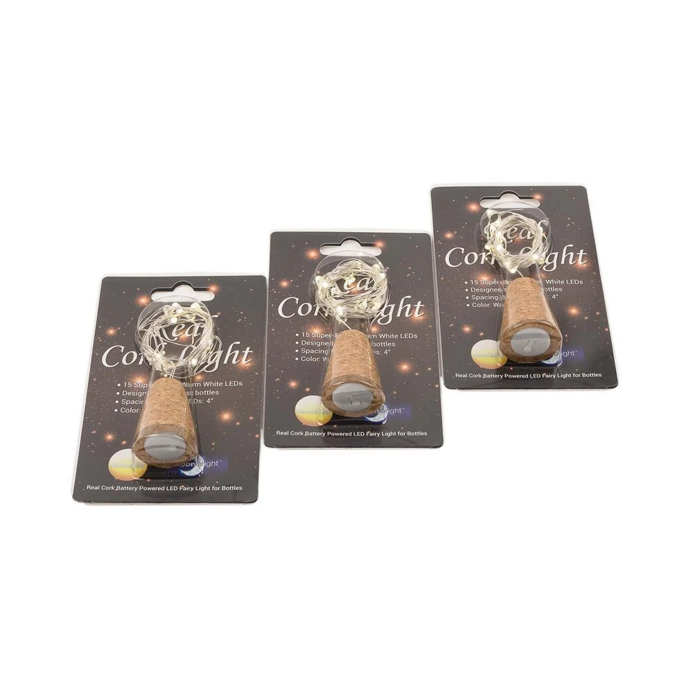 3 Pack | 15 Super Bright Warm White LED Battery Operated Wine Bottle Lights With Real Cork DIY Fairy String Light For Home Wedding Party Decoration 7 3 Pack | 15 Super Bright Warm White LED Battery Operated Wine Bottle Lights With Real Cork DIY Fairy String Light For Home Wedding Party Decoration - Image 5