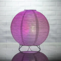 Round Fine Line Color-Changing LED Table Top Lantern Lamp Light KIT W/ Remote, Omni360 Battery Powered