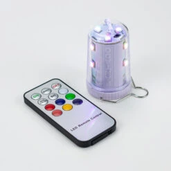 Saturn Fine Line Color-Changing LED Table Top Lantern Lamp Light KIT W/ Remote, Omni360 Battery Powered -Lights Decor Shop saturn fine line centerpiece table lantern multi color light image 2