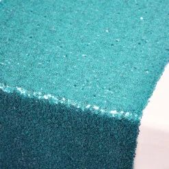 BLOWOUT Turquoise Sequin Table Runner - 12 X 108 Inch -Lights Decor Shop sequin table runner turquoise image 2