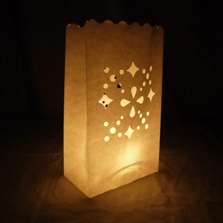 White Multiple Shapes Snowflake Paper Luminaries / Luminary Lantern Bags Path Lighting (10 PACK) 3 White Multiple Shapes Snowflake Paper Luminaries / Luminary Lantern Bags Path Lighting (10 PACK)