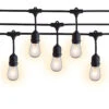 24 Suspended Socket Outdoor Commercial Shatterproof LED String Light Set, 54 FT Black Cord W/ E26, Weatherproof SJTW -Lights Decor Shop shatterproof led filament plastic led light bulb s14 e26 image 1 2000x2 46ead092 d6df 41ea a5d2 dd125562c0b7