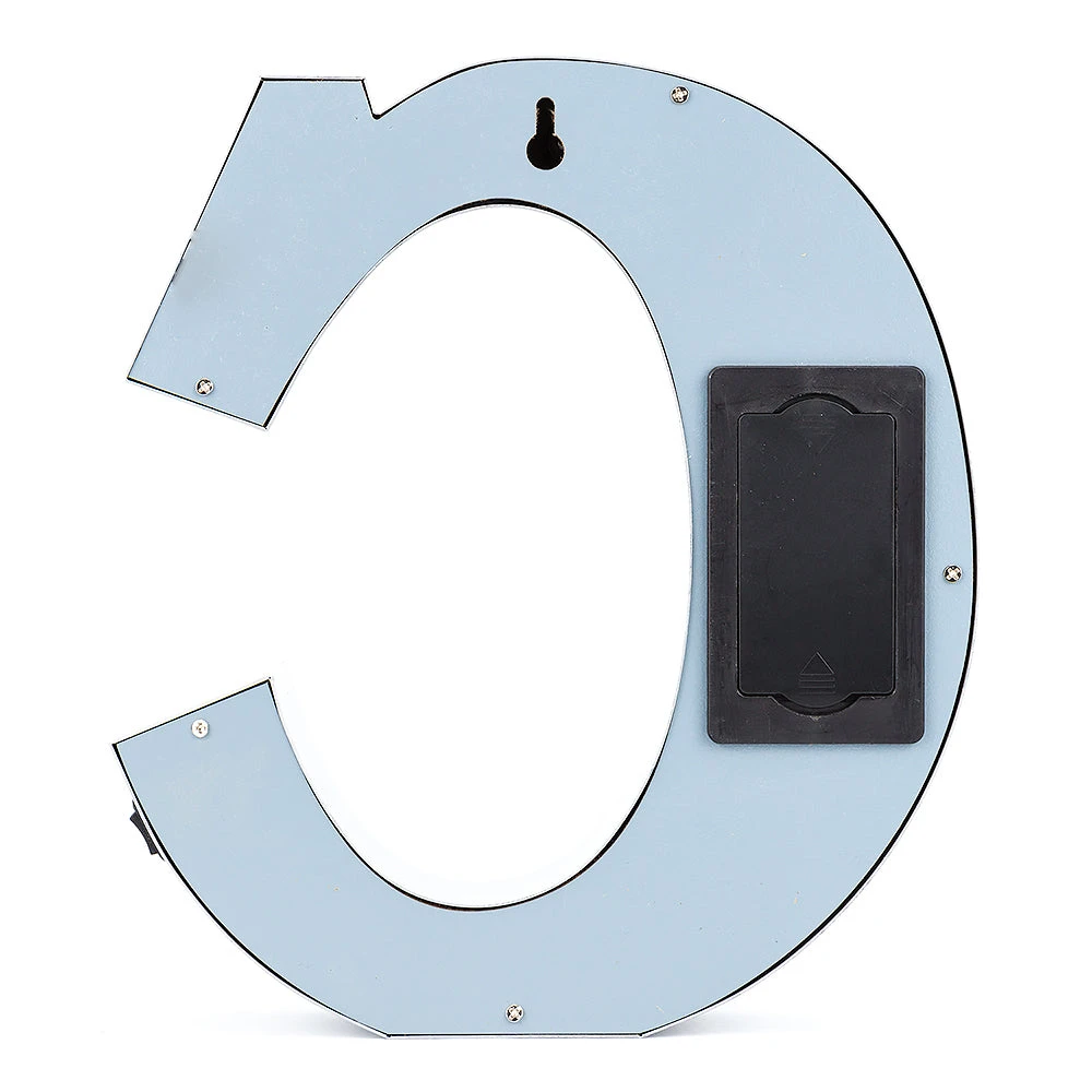 BLOWOUT Silver Marquee Light Letter 'C' LED Metal Sign (8 Inch, Battery Operated W/ Timer) 5 BLOWOUT Silver Marquee Light Letter 'C' LED Metal Sign (8 Inch, Battery Operated W/ Timer) - Image 3